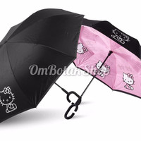 Jual Payung Terbalik Hello Kitty Karakter Sanrio. Reverse Inverted Umbrella Murah