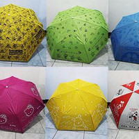 Jual Payung Lipat Karakter Hello Kitty Doraemon Keroppi Mickey Mouse & The Murah