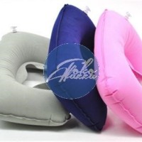 Jual Bantal Leher Angin Tiup Set Travel Pillow Inflatable Murah