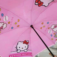 Jual Payung Terbalik gagang C motif HELLO KITTY DORAEMON FROZEN Kazbrella Murah
