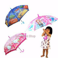Jual Payung Karakter Anak Frozen Disney Elsa Anna Olaf Cewek. Hadiah Gift Murah
