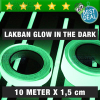 Jual Murah ! Glow In The Dark Tape 1.5cm x 10m / Lakban Nyala Dalam Gelap Murah