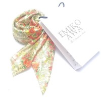 Jual Diskon Kerudung Segiempat Motif Satin Garden / Hijab / Jilbab / Square Murah