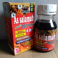 Jual Terlaris Madu As Salamah 4 in 1 Plus Propolis Zaitun Sari Kurma Habbat Murah