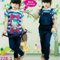 Jual SALE...SALE...Jumpsuit Hello kitty jeans size 2 Little pineapple Murah