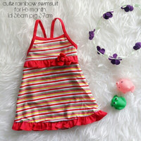 Jual PROMO baju renang anak cewek (cute rainbow swimsuit) Murah