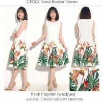 Jual tunik chiffon floral / mini dress tanpa lengan ckd02 floral border Murah