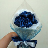 Jual Buket Bunga Bahan Kain Satin Murah