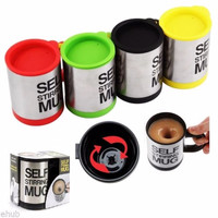Jual NEW Gelas mug self stirring aduk Otomatis Stainless steel Coffee Magic Murah