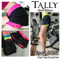 Jual PROMO Celana Sport 5028 Pendek Wanita TALLY Double Layer / 2 Lapis Murah