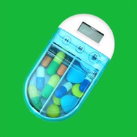 Jual KP004 Kotak Obat Bunyi Pengingat Set Waktu Medicine Box W/ Timer Alarm Murah