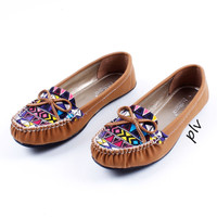 Jual DISKON Sepatu Flat Shoes Flatshoes Wanita Etnik Gratica RJ43 Tan Murah