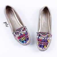 Jual PROMO Sepatu Flat Shoes Flatshoes Wanita Etnik Gratica RJ43 Abu Murah