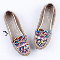 Jual PROMO Sepatu Flat Shoes Flatshoes Wanita Etnik Gratica RJ43 Cream Murah