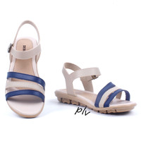 Jual Termurah Sepatu Sandal Wanita Platform Ankle Strap AD07 Navy Murah