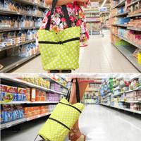 Jual PROMO POLKA DOT Tas Troli 02 Lipat Troly Shopping Foldable Trolley Bag Murah