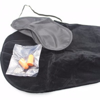 Jual Travel Pillow Bantal Leher Udara Penutup Mata Telinga Untuk Jalan 1set Murah