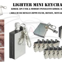 Jual Lighter Mini Key Chain / Korek Api Mini Polos ( Bukan Zippo / Gas ) Murah