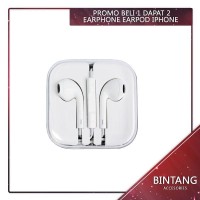 Jual Promo Beli 1 Dapat 2 ! Apple Earphone Earpod All Iphone Murah