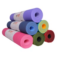 Jual Yoga Mats TPE / Matras Yoga 6 mm double color (free tali matras) Murah