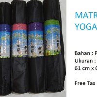 Jual Matras Yoga / Yoga Mat PVC tebal 6 mm free tas Murah