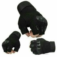 Jual SARUNG TANGAN OAKLEY HALF FINGER TACTICAL SPORTY BLACK Murah