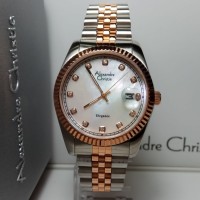 Jam Tangan Pria Alexandre Christie AC8463MD Elegance Silver Rosegold