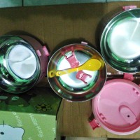 Jual Rantang Karakter 4 Susun Stainless Hello Kitty AH4 PLUS SENDOK Murah