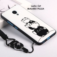 Jual Cover Silicone Luxury 3D Case Meizu M3s Mini - Lucky Cat Murah