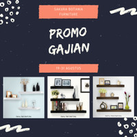 Jual Promo Rak Dinding 1 Set @40,30,20 Lebar 12 cm Promo khusus Hari Ini !! Murah