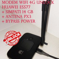 Jual MODEM WIFI MIFI 4G HUAWEI E5577 UNLOCK SIMPATI TELKOMSEL INTERNET 14GB Murah