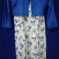 Baju gamis anak Oka Oke / Baju anak Oka Oke - bunga biru size 4