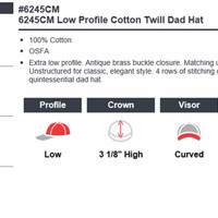 Jual TOPI BAGUS/ 6245CM Low Profile Cotton Twill Dad Hat Topi Flexfit Yupoo Murah