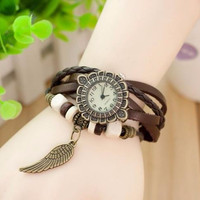 Jual Gelang Jam Tangan Tali Etnik Wing Brown Murah