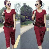 Jual Setelan Baju Wanita / Baju Senam Sport / Baju Santai Wanita / Kaos Murah