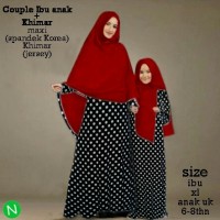 couple gamis abaya syar'i ibu dan anak + BERGO