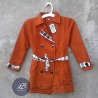 Jual Jaket Blazer Coat Anak Perempuan Bahan Fleece + Kancing Murah