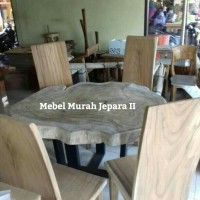 meja makan bulat akar trembesi 9furniture, meja, nakas, kursi, sofa)