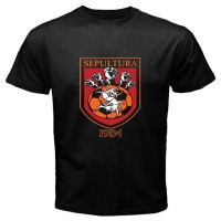 Kaos Keren New SEPULTURA Album Logo Hard Metal Rock Band Men's Black T