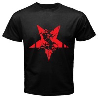 Kaos Keren New SEPULTURA Red Star Logo Metal Rock Band Men's Black T-S
