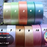 Jual Pita Satin 1 Inch (2,5cm) warna pertama per roll Murah