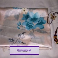 Jilbab Wolfice motif bunga warna krem