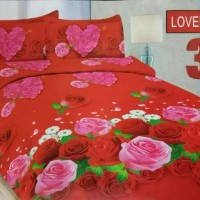 BEDCOVER BONITA LOVELY ROSE 180 MURAH