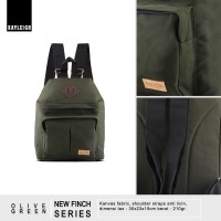 Tas Ransel Kecil Mini Laptop Wanita - Rayleigh New Finch Olive Green