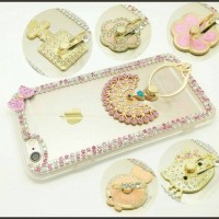 Jual CASE RIBBON SWAROVSKI + IRING CASE IPHONE 5 5S 6 6S 7 PLUS 7PLUS BLING Murah