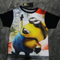 Jual baju kaos anak gambar minion Murah
