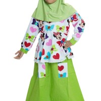 Jual Baju Muslim Gamis Anak Perempuan Motif Minnie Mouse Murah Murah