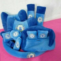 Jual Bantal Mobil 9 in 1 / Car Seat Set Bola Chelsea Murah