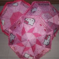 Jual payung lipat 3 motif hello kitty / frozen/ payung lipat karakter Murah