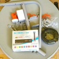 Jual Parabola mini ninmedia lengkap rx hd skybox a1 new avs tanpa bulanan Murah